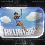 Blue Dream Pinup Metal Rolling Tray