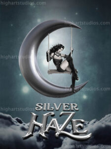Silver Haze Pinup Letter Size A4 High Glossy Framed Poster